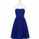Royal_blue Azazie Katie - Knee Length Side Zip Chiffon Sweetheart Dress - Cheap Gorgeous Bridesmaids Store
