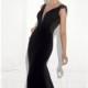 Black Asymmetrical Beaded Gown by Tarik Ediz - Color Your Classy Wardrobe