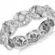 The Princess, A Perfect 8.1TCW Marquise And Round Cut Russian Lab Diamond Wedding Band Eternity Ring