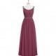 Mulberry Azazie Lanette - Strap Detail Floor Length Scoop Chiffon And Charmeuse Dress - Charming Bridesmaids Store