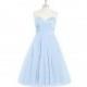 Sky_blue Azazie Reina - Corset Sweetheart Knee Length Tulle And Satin Dress - Cheap Gorgeous Bridesmaids Store