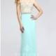 Navy/Nude Faviana 7782 - High Slit Jersey Knit Dress - Customize Your Prom Dress