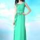 In Stock Charming Changeable Silk& Stretch Viscose Bateau Neckline Full Length Sheath Prom Dress - overpinks.com