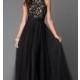 Sean Black Chiffon High Neck Prom Dress - Discount Evening Dresses 