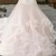 Unique Tulle Lace Long Wedding Dress, Tulle Bridal Dress