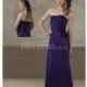 Flowing Floor Length A line Strapless Natural Waist Bridesmaid Dress - Compelling Wedding Dresses