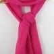 Sciarpa lunga fatta a maglia di lana color rosa, sciarpa di lana morbida per l'inverno, accessorio invernale da donna, regalo per lei, rosa
