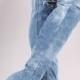 Liliana Destroyed Denim Stiletto Over-The-Knee Boots