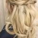 Pretty Half Up Half Down Wedding Hairstyle – Partial Updo Bridal Hairstyle Ideas