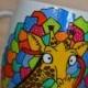 Funny mug Giraffe mug Coffee mug for him Birthday gift Handpainted mug Cute coffee mug Personalized mug Ceramic mug Funny giraffe custom mug