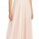 Hayley Paige Occasions Embellished Bodice Net Halter Gown 