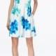 Calvin Klein Sleeveless Printed Fit & Flare Dress - Dresses - Women - Macy's