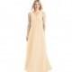 Peach Azazie Flora - V Neck Chiffon Floor Length V Back Dress - Charming Bridesmaids Store