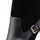 Christian Louboutin Black Canassone Buckled Suedeleather Bootie