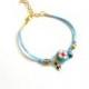 Turquoise Flower Bracelet, Turquoise Bracelet, Women Bracelet, Gift For Her, Charm Bracelet, Boho Turquoise Bracelet, CeMJewels