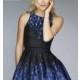 Short Open Back Black Print Dress by Sherri Hill - Discount Evening Dresses 