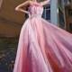 Marvelous Diamond Tulle & Stretch Satin Strapless A-Line Prom Dresses With Beads & Rhinestones - overpinks.com