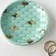 Mermaid Tail Ring Dish - Seafoam Green and Gold - Party favors, Tea Light Holder, Jewelry Dish, Bridesmaid Wedding Favors
