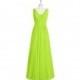 Lime_green Azazie Ellen - V Back V Neck Chiffon And Lace Floor Length Dress - Cheap Gorgeous Bridesmaids Store