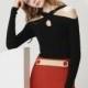 Spring New Sexy hollow out dew shoulder cross strap slim fit long sleeves two wear knit sweater 8158 - Bonny YZOZO Boutique Store