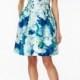 Jessica Howard Sleeveless Belted Floral-Print Fit & Flare Dress - Dresses - Women - Macy's