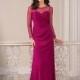 Delicate Tulle & Chiffon Bateau Neckline Sheath Mother of the Bride Dresses With Beadings - overpinks.com