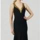 Embellished V Neckline Crepe Gown by Saboroma Dresses 99898 - Bonny Evening Dresses Online 