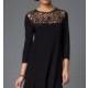Short Black Dress with Three Quarter Length Sleeves by Tiana B - Discount Evening Dresses 