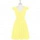 Lemon Azazie Kierra - Knee Length V Neck Back Zip Chiffon Dress - Cheap Gorgeous Bridesmaids Store