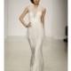 Amsale - Spring 2013 - Sleeveless Silk Sheath Wedding Dress with an Illusion Halter Neckline - Stunning Cheap Wedding Dresses