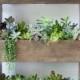 Vertical Wall Planter Box Pallet Style & Crystal Display Shelf 