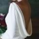 Cowl Neck Low Back With Sleeve Wedding Dress Inspiration
