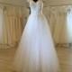 V-Line Neck Wedding dress - High Quality - Custom Made to Fit - Hand-made Beautiful Dresses