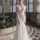 Orchid by Chloe Bridals - Ivory  Champagne Lace Illusion back Floor Illusion  Jewel Fit and Flare Wedding Dresses - Bridesmaid Dress Online Shop