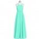 Spa Azazie Melinda - Halter Chiffon Floor Length Strap Detail Dress - Cheap Gorgeous Bridesmaids Store