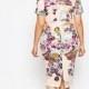 CURVE Floral Print Scuba Body-Conscious Dress