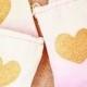 DIY Tutorial: Dip Dye Heart Favor Bags