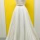 Full Length Aline Ivory Chiffon Wedding Dress - Hand-made Beautiful Dresses