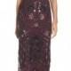 Adrianna Papell Floral Beaded Column Gown 