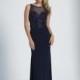 Dave and Johnny A4480 Jersey Gown with Sheer Beading - Brand Prom Dresses