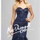 Embellished Strapless Tulle Mermaid Gown by Mac Duggal Couture 78843D - Bonny Evening Dresses Online 