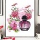 Perfume art print, Fashion illustration, Pink flowers print, Roses art print, Dior, Miss Dior, Dior illustration, Fashion art print, Perfume