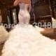 2015 Amazing Luxury Tube Top Slim Waist Crystal Rhinestone Mermaid Wedding Dress Fishtail Bridal Gown With 50CM Feather Train-inWedding Dresses From Weddings & Events On Aliexpress.com 