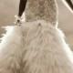 Mermaid Swarovski Crystal & Lace Feather Dress Wedding Dress