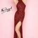 Flash by Mac Duggal 4112L High Neck Sequin Gown - Brand Prom Dresses