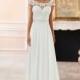 Stella York Style 6365 by Stella York - Ivory  White Chiffon  Lace Illusion back Floor Wedding Dresses - Bridesmaid Dress Online Shop