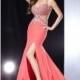 Coral Panoply 14546 - Crystals Cut-outs High Slit Open Back Dress - Customize Your Prom Dress