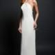 Halter Chiffon Sheath/ Column Natural Waist Floor Length Casual Wedding Dresses - Compelling Wedding Dresses