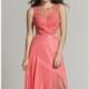 Watermelon Beaded Open Back Gown by Dave and Johnny - Color Your Classy Wardrobe