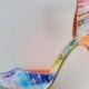 Privileged Viviette Blue / Neon Orange Matrix Ankle Cuff Platform Shoe 7-11